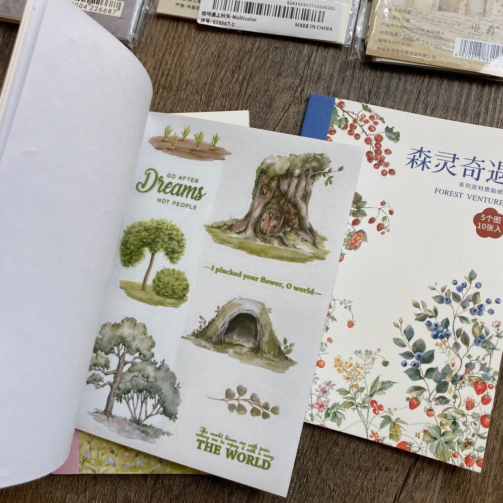 Forest Ventures & Planner Routine Sticker Ephemera Bundle Scrapbook Set 10+ Pcs - Picture 4 of 8